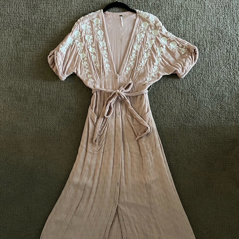 Free People - Midi Dress - Light pink